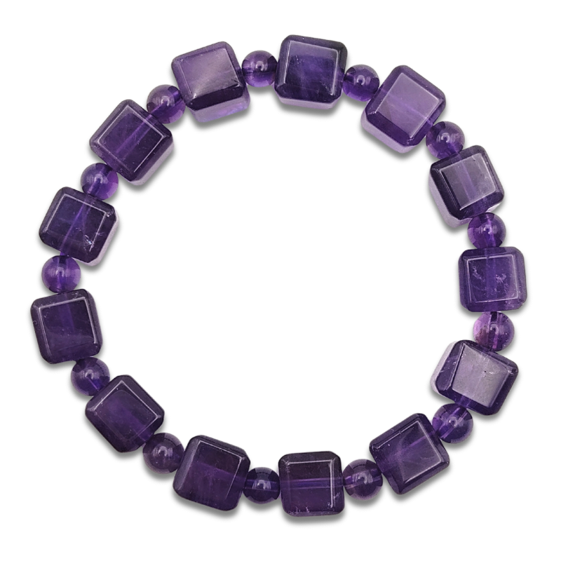 Uruguay Amethyst Cube Bracelet